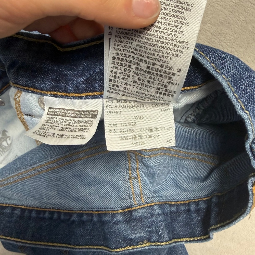 Levis 505 Regular Fit Denim Shorts Mens 36 Medium Wash Blue Jean 34505-2114 - Picture 3 of 7